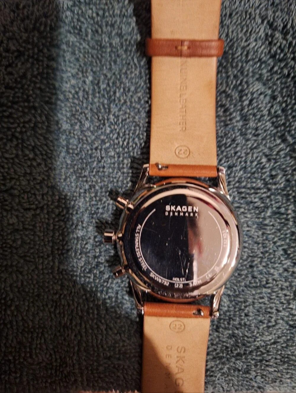 Mens Skagen Denmark Blue Dial / Brown Band